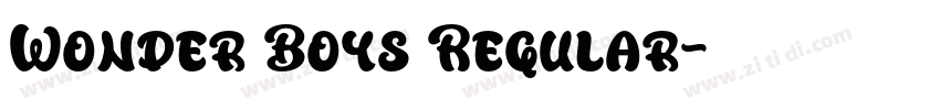 Wonder Boys Regular字体转换